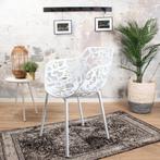 Cast magnolia stoel met arm wit, Huis en Inrichting, Stoelen, Ophalen of Verzenden, Nieuw, Wit