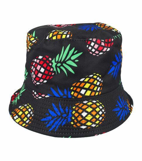 Bucket Hat Omkeerbaar Ananas Color Zwart, Kleding | Dames, Hoeden en Petten