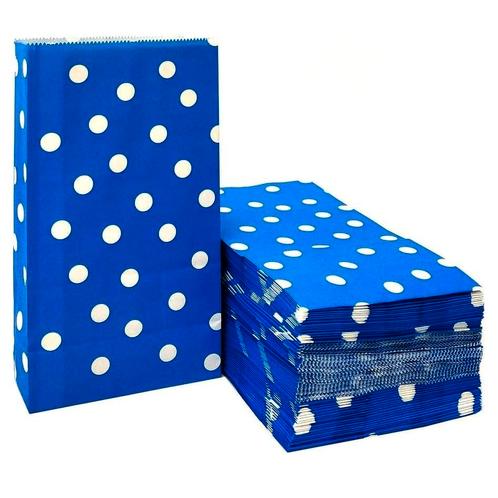 Fako Bijoux® - 50 Blauwe Uitdeelzakjes Met Stippen -, Diversen, Cadeauverpakkingen, Verzenden
