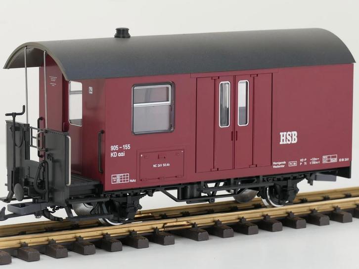 LGB 43520 Gepäckwagen 905-155 HSB, Metallrader, Innenbele.., Hobby en Vrije tijd, Modeltreinen | Overige schalen, Overige typen