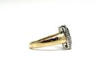 Ring - 18 karaat Geel goud, Witgoud - 0.60ct. tw. Saffier -, Sieraden, Tassen en Uiterlijk, Ringen, Nieuw