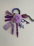Zelfverdedigingssleutelhanger zwart/roze/paars, Verzamelen, Sleutelhangers, Verzenden, Nieuw