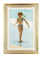 Gerhard Arnold (1938) - Kind am Strand, Antiek en Kunst