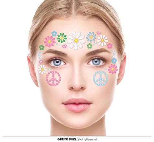 Face Juwels Hippie, Hobby en Vrije tijd, Feestartikelen, Nieuw, Ophalen of Verzenden
