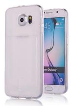 Galaxy S6 Edge TPU Hoesje Met Pasjesvakje Transparant / Roze, Nieuw, Ophalen of Verzenden