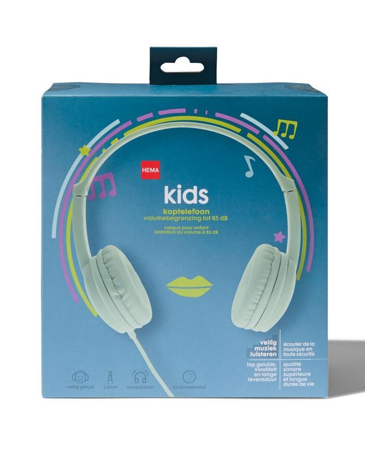 HEMA Kinder koptelefoon met volumebegrenzing mint, Computers en Software, Overige Computers en Software, Nieuw, Verzenden