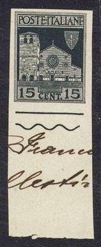 Italië 1923 - Serie Artistica, proef zonder perforatie uit, Postzegels en Munten, Gestempeld