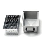 Bak met filter voor de afvoer, in r.v.s. (10-18 kg) | Diamon, Verzenden