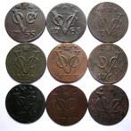 Nederlands-Indië. Koloniaal. VOC Duiten | 1734-1791 (9, Postzegels en Munten