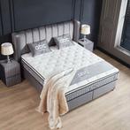 Opberg boxspring Ophelia 180x200 grijs, Verzenden, Nieuw, Overige kleuren, Modern