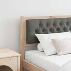 vidaXL Hoofdbord Anders Bruin en donkergrijs 160 cm Massief, Verzenden, Nieuw, Bruin, Hout