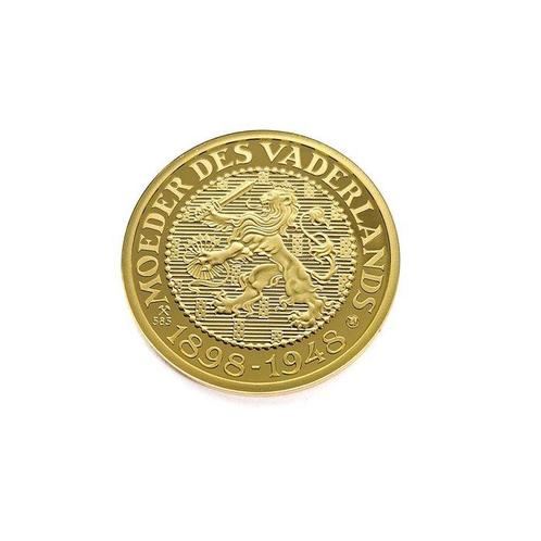 Nederland. Gold medal Wilhelmina, 1898-1948 - Herslag, Postzegels en Munten, Edelmetalen en Baren