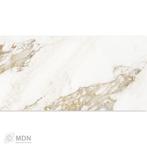 Carrara Gold mat 60x120 cm marmer look tegels wit met gouden, Doe-het-zelf en Verbouw, Tegels, Verzenden, Nieuw