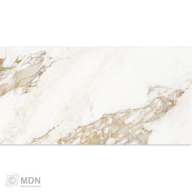 Carrara Gold mat 60x120 cm marmer look tegels wit met gouden, Doe-het-zelf en Verbouw, Tegels, Nieuw, Verzenden