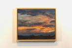Zonsopkomst Olieverf schilderij Intense gekleurde lucht, Antiek en Kunst, Kunst | Schilderijen | Modern, Ophalen of Verzenden
