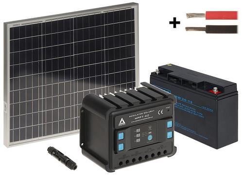 WL4 SOLAR-KIT-200B50-20 complete zonne-energie kit met 12V, Doe-het-zelf en Verbouw, Zonnepanelen en Toebehoren, Nieuw, Ophalen of Verzenden