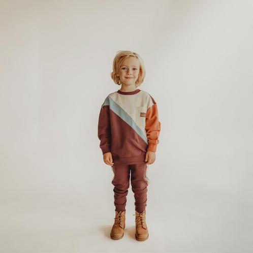 Your Wishes  Jogger Maxim colorblock brown stone Maat 134, Kinderen en Baby's, Kinderkleding | Maat 134, Meisje, Nieuw, Broek