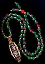 Zoisiet - Robijn - Ketting - Vuur element - Boeddha Amitbha