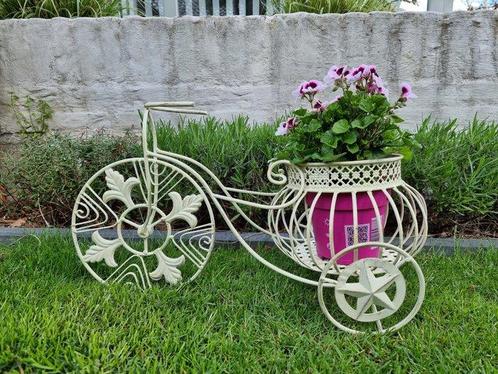 Bloempot - IJzer, Metaal - Bike flower pot, Antiek en Kunst, Curiosa en Brocante