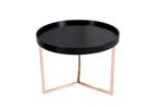 Extravagante salontafel MODULAR 60cm mat zwart koper rond, Ophalen of Verzenden, Nieuw