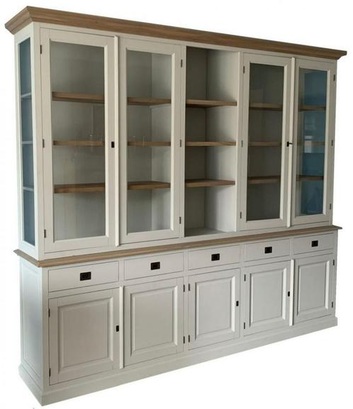 Buffetkast wit met eiken Almen 280 x 240cm, Huis en Inrichting, Kasten | Buffetkasten, Ophalen of Verzenden