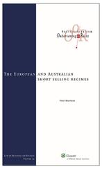 The European and Australian short selling regimes, Nieuw, Verzenden