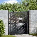 vidaXL Poort met kruisontwerp 105x106 cm staal zwart, Verzenden, Nieuw