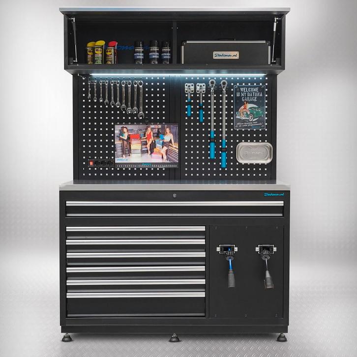 Datona Premium werkplaatsinrichting RVS met extra brede kast, Doe-het-zelf en Verbouw, Werkbanken, Nieuw, Ophalen of Verzenden