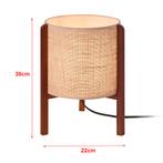 lux.pro Tafellamp Solihull bureaulamp 30x22 cm bruin en beig, Verzenden, Nieuw