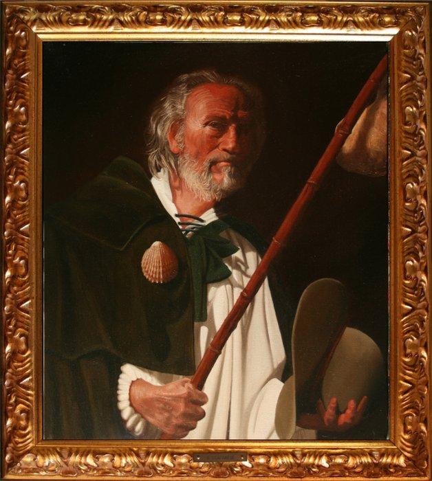 Stefano Trapanese - SAN GIACOMO MAGGIORE apostolo (St. James, Antiek en Kunst, Kunst | Schilderijen | Modern