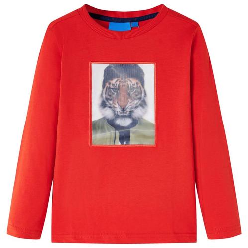 vidaXL Kindershirt met lange mouwen 140 rood, Kinderen en Baby's, Kinderkleding | Overige, Nieuw, Verzenden