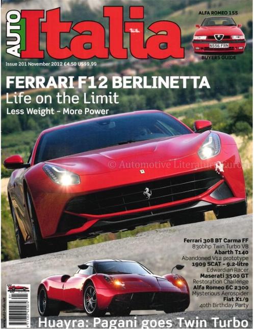 2012 AUTO ITALIA MAGAZINE 201 ENGELS, Boeken, Auto's | Folders en Tijdschriften