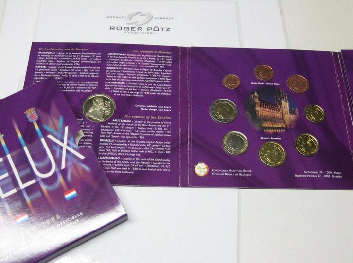 3 x 5,88 Euro 3 x 3,88 Euro 2006 Benelux Kms nur 15 000 E..., Postzegels en Munten, Munten | Europa | Euromunten, Verzenden