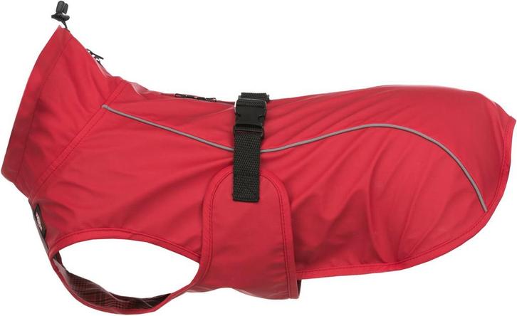 Trixie Regenjas Hond Vimy Rood - RUG 35 CM BUIK 34-46 CM, Dieren en Toebehoren, Hondenkleding, Verzenden