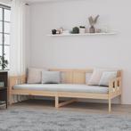 vidaXL Slaapbank massief grenenhout 90x200 cm, Huis en Inrichting, Slaapkamer | Bedden, 90 cm, Eenpersoons, Bruin, Verzenden