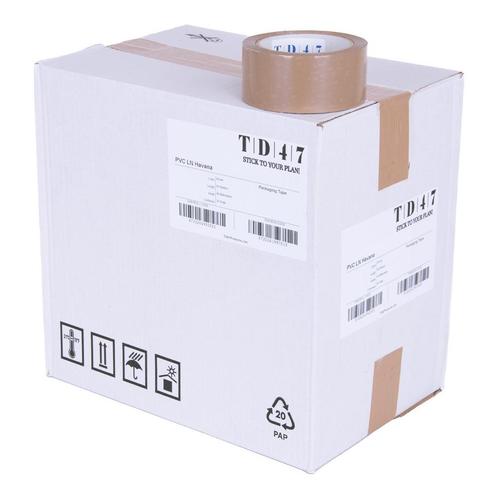 TD47 Verpakkingstape PVC 48mm x 66m Bruin (Doos 36 Rol), Zakelijke goederen, Partijgoederen en Retail | Verpakking en Verzending