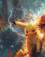 Shayer - Ash & Pikachu - Electric Duo- XL -60x80cm, Nieuw