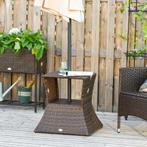 TRUUSK Tuintafel, Bijzettafel, Parasolstandaard, Tuinmeubele, Verzenden, Nieuw