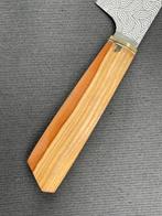 Artisan Patterned Kitchen Knife - Tafelmes - Hout, Staal -