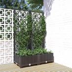 vidaXL Plantenbak met trellis zwart 80x40x121,5 cm PP, Verzenden, Nieuw, Kunststof, 60 tot 100 cm