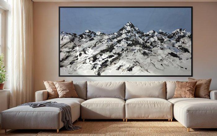 VOLHA - Snowy mountains -XXL-Handmade, Antiek en Kunst, Kunst | Schilderijen | Modern