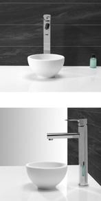 Wiesbaden Tessa waskom rond 20x11 cm solid surface mat wit, Doe-het-zelf en Verbouw, Sanitair, Ophalen of Verzenden, Nieuw, Bad
