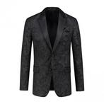 GENTS | Dinnerjacket print velvet zwart Maat 50 - Colbert, Kleding | Heren, Nieuw, Verzenden