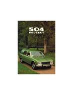 1979 PEUGEOT 504 GL / FAMILIALE BROCHURE NEDERLANDS, Nieuw, Peugeot, Author