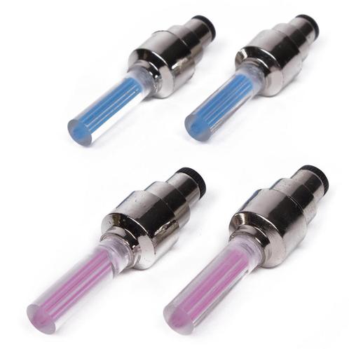 Benson Fietslicht set voor ventiel - blauw/roze - 2-delig..., Fietsen en Brommers, Fietsaccessoires | Overige Fietsaccessoires