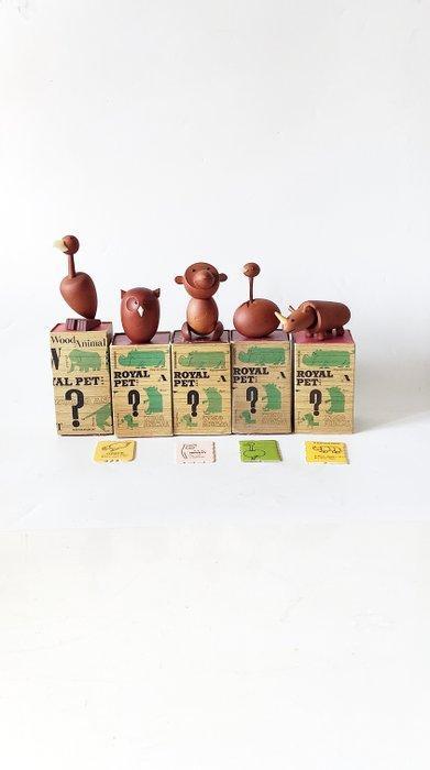Senshukai Royal pet Vintage Wooden Animals - Pop, Antiek en Kunst, Antiek | Speelgoed