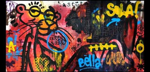 LACRISS (1990) - The Pink Panther + Rose + Beautiful +, Antiek en Kunst, Kunst | Schilderijen | Modern