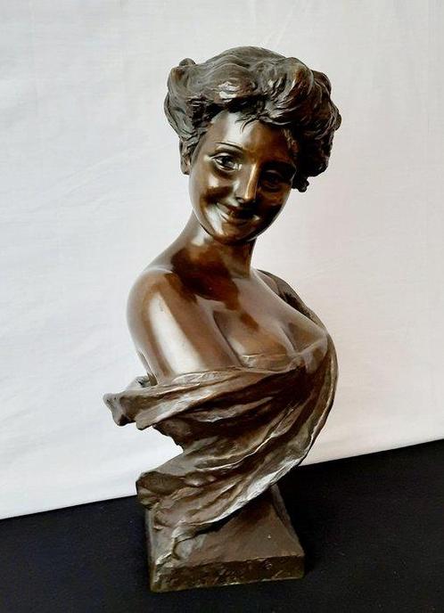 Georges van der Straeten (1856-1941) - sculptuur, Büste, Antiek en Kunst, Kunst | Designobjecten