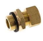 G 1/2 Buitendraad x 15mm Messing Rechte Knelfitting met PA, Verzenden, Nieuw