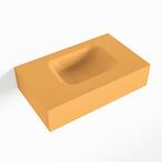 MONDIAZ LEX Ocher vrijhangende solid surface wastafel 50cm., Ophalen of Verzenden, Nieuw, Overige typen